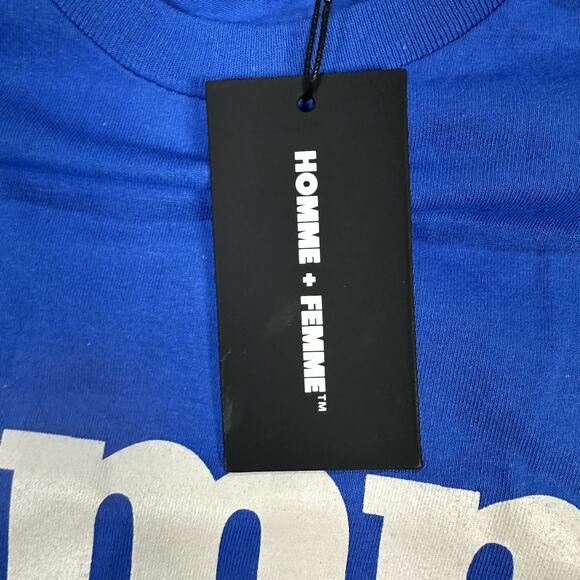 NWT Homme Femme x Playboy Bunny Collab Blue T Shirt Streetwear Men’s Size XL - Picture 4 of 7